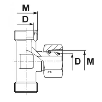 T-spojka nastavna ETW za visoki tlak DIN 2353 ( 24° )
