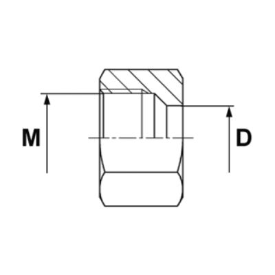 Matice M za visoki tlak DIN 2353 ( 24° )