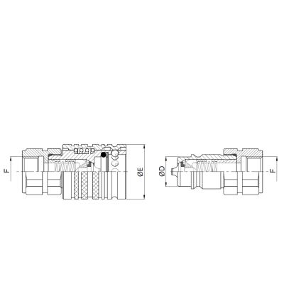 Brze spojnice sa kuglicama ISO 7241-1 A (PUSH PULL) PPV3 DN13-BG 3-ISO 12,5 (WP 225 bar-Q 45 l/min) Brze spojnice sa kuglicama ISO 7241-1 A (PUSH PULL) PPV3 DN13-BG 3-ISO 12,5 (WP 225 bar-Q 45 l/min)
